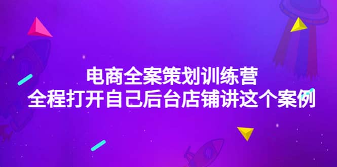 电商全案策划训练营：全程打开自己后台店铺讲这个案例（9节课时）-讯领网创