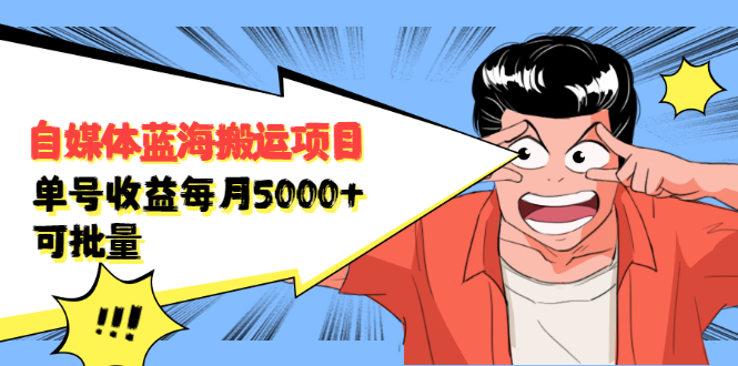 自媒体蓝海搬运项目，价值680元-讯领网创