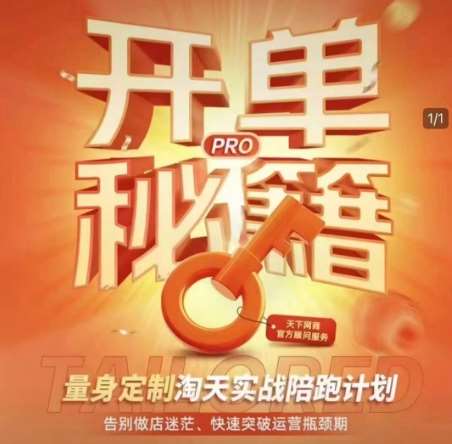 淘宝开单秘籍PRO，量身定制淘天实战陪跑计划，告别做店迷茫、快速突破运营瓶颈期-讯领网创