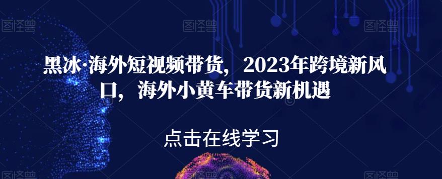 黑冰·海外短视频带货，2023年跨境新风口，海外小黄车带货新机遇-讯领网创
