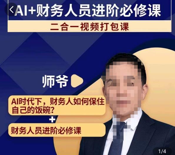 AI+财务人员进阶必修课二合一视频打包课，财务人员进阶必修课-讯领网创
