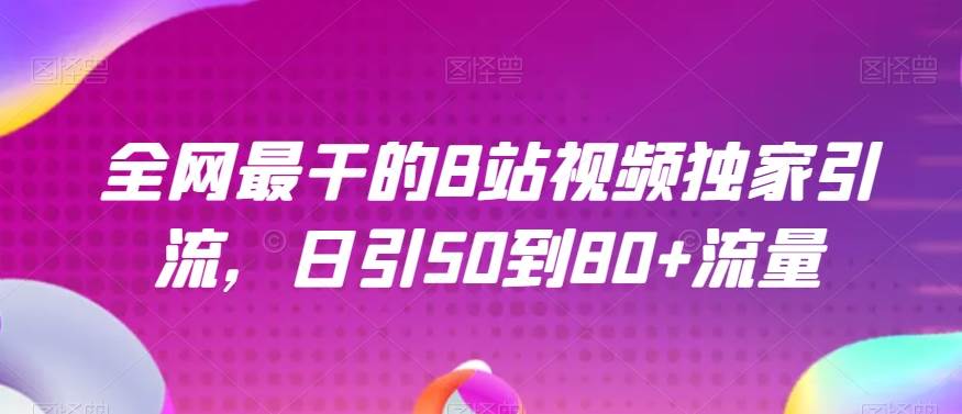 全网最干的B站视频独家引流，日引50到80+流量【揭秘】-讯领网创