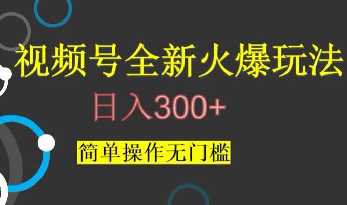 视频号最新爆火玩法，日入300+，简单操作无门槛【揭秘】-讯领网创