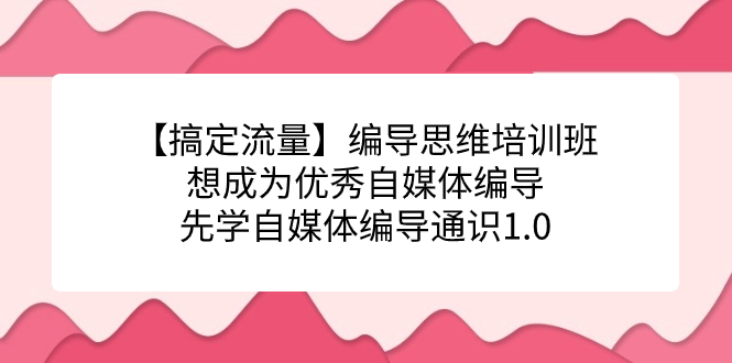 【搞定流量】编导思维培训班，想成为优秀自媒体编导先学自媒体编导通识1.0-讯领网创