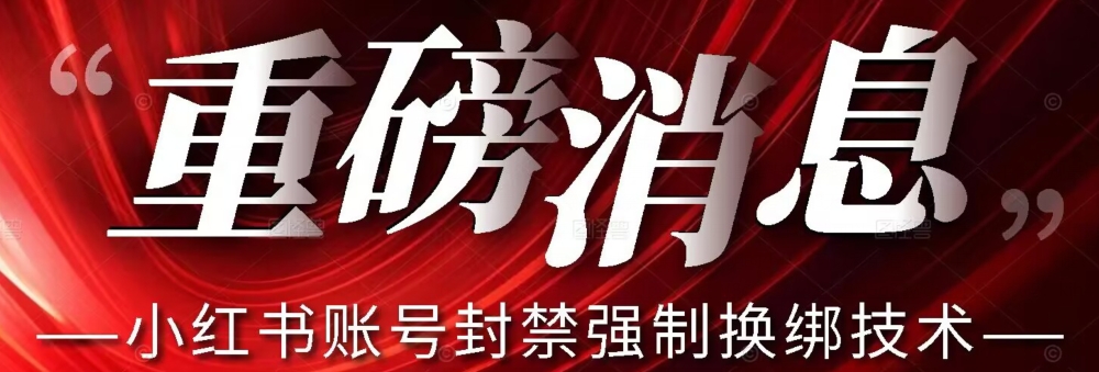 【最新】小红书账号封禁强制换绑技术可日赚300-讯领网创