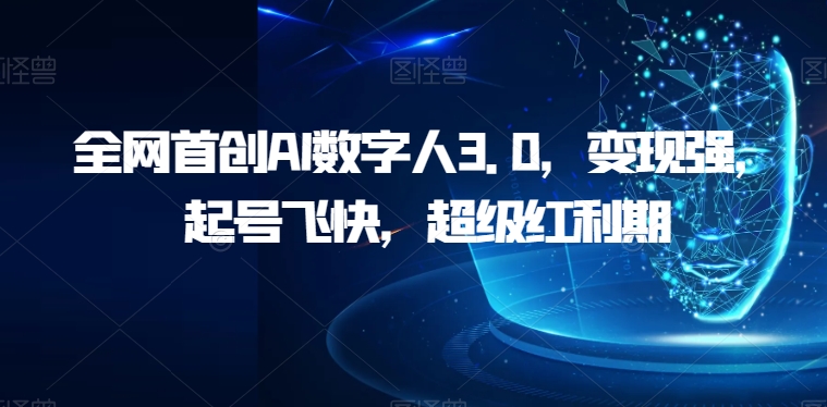 全网首创AI数字人3.0，变现强，起号飞快，超级红利期【揭秘】-讯领网创