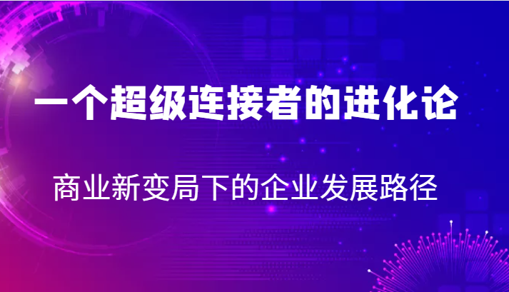 一个超级连接者的进化论 商业新变局下的企业发展路径-讯领网创