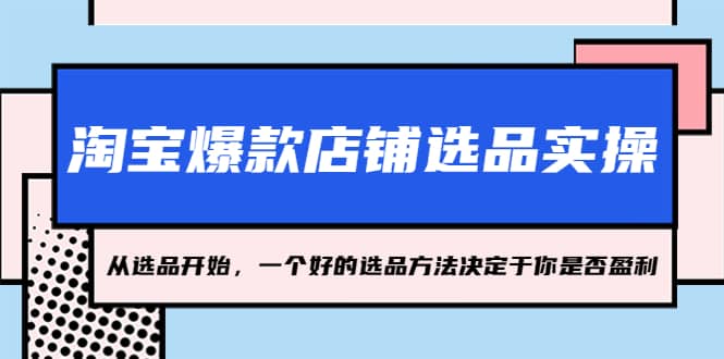 淘宝爆款店铺选品实操，2023从选品开始，一个好的选品方法决定于你是否盈利-讯领网创