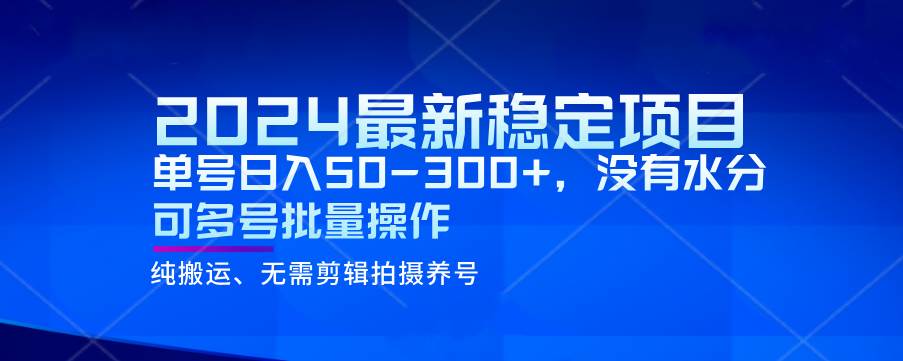 2024最新稳定风口项目，单号日入50-300+，没有水分 可多号批量操作-讯领网创