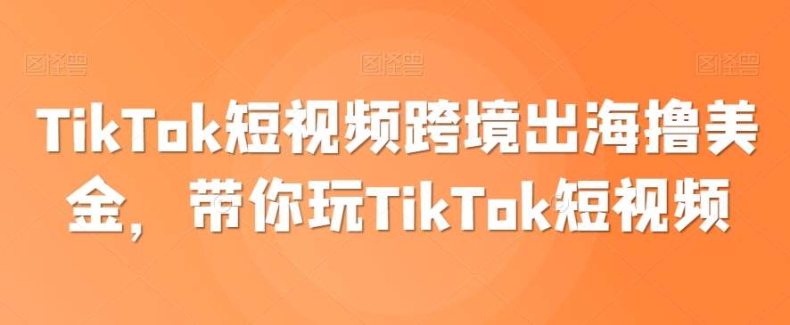 TikTok短视频跨境出海撸美金，带你玩TikTok短视频-讯领网创