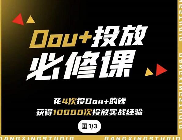 代同学DOU+投放训练营，用付费流量撬动大额自然流量，过得超额变现转化-讯领网创
