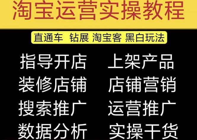 2023淘宝开店教程0基础到高级全套视频网店电商运营培训教学课程（2月更新）-讯领网创