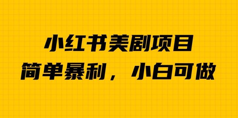 外面卖1980的小红书美剧项目，单日收益1000＋，小众暴利的赛道【揭秘】-讯领网创