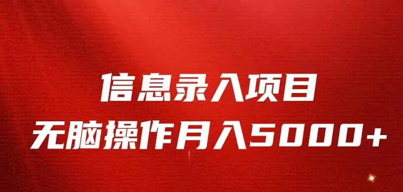 信息录入返佣项目，小白无脑复制粘贴，月入5K+-讯领网创