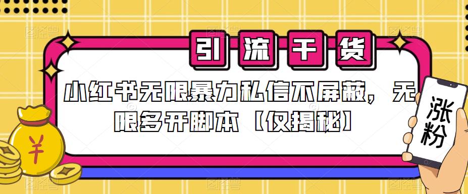 小红书无限暴力私信不屏蔽，无限多开脚本【仅揭秘】-讯领网创
