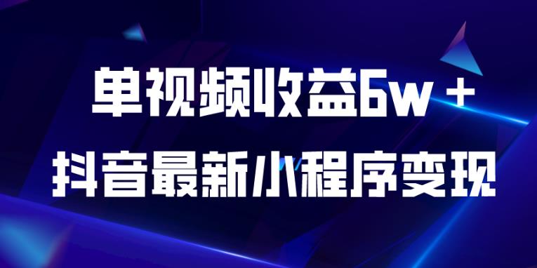抖音最新小程序变现项目，单视频收益6w＋，小白可做【揭秘】-讯领网创