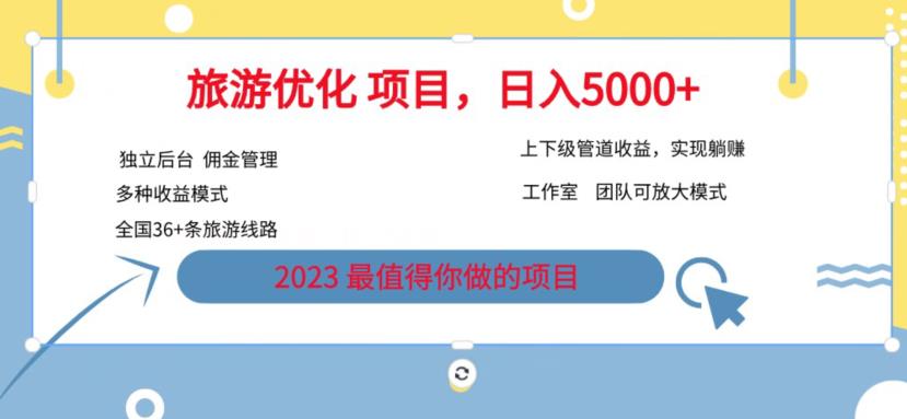 7.22旅游项目最新模式，独立后台+全国35+线路，日入5000+【揭秘】-讯领网创