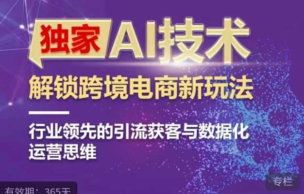 独家AI技术&ChatGPT解锁跨境电商新玩法，行业领先的引流获客与数据化运营思维-讯领网创