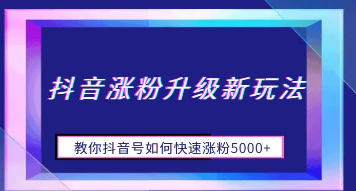 抖音涨粉升级新玩法，教你抖音号如何快速涨粉5000+【揭秘】-讯领网创