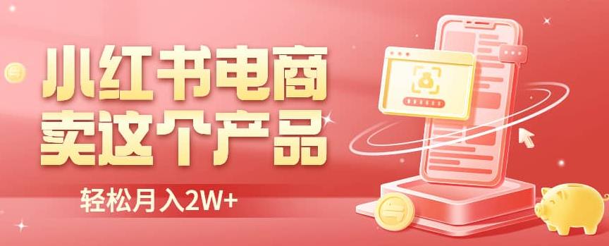 小红书无货源电商0门槛开店，卖这个品轻松实现月入2W【揭秘】-讯领网创
