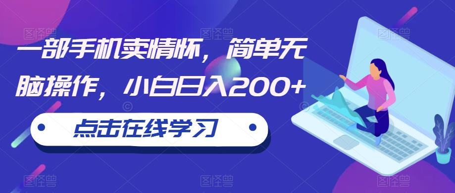 一部手机卖情怀，简单无脑操作，小白日入200+【揭秘】-讯领网创