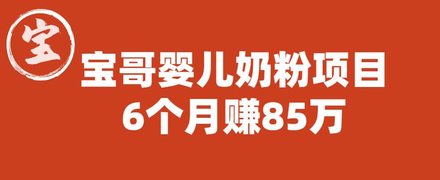 宝哥婴儿奶粉项目，6个月赚85w【图文非视频】【揭秘】-讯领网创