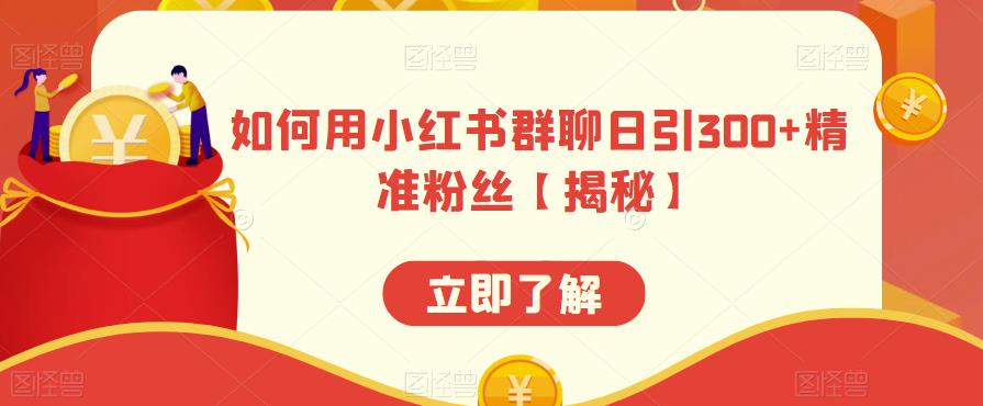 如何用小红书群聊日引300+精准粉丝【揭秘】-讯领网创