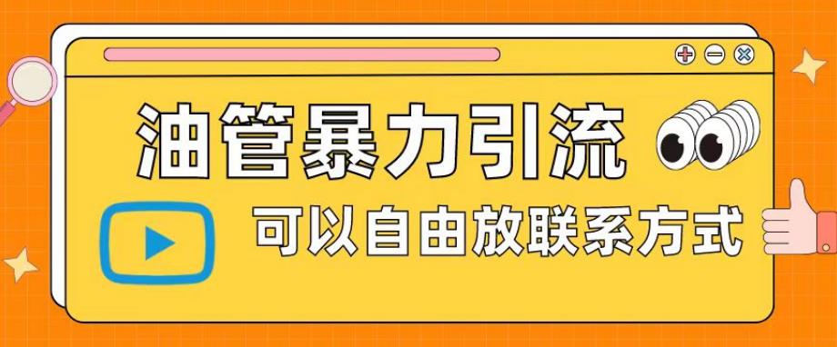 油管暴力引流，可以自由放联系方式【揭秘】-讯领网创