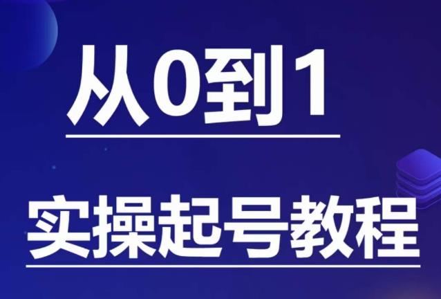 石野·小白起号实操教程，​掌握各种起号的玩法技术，了解流量的核心-讯领网创
