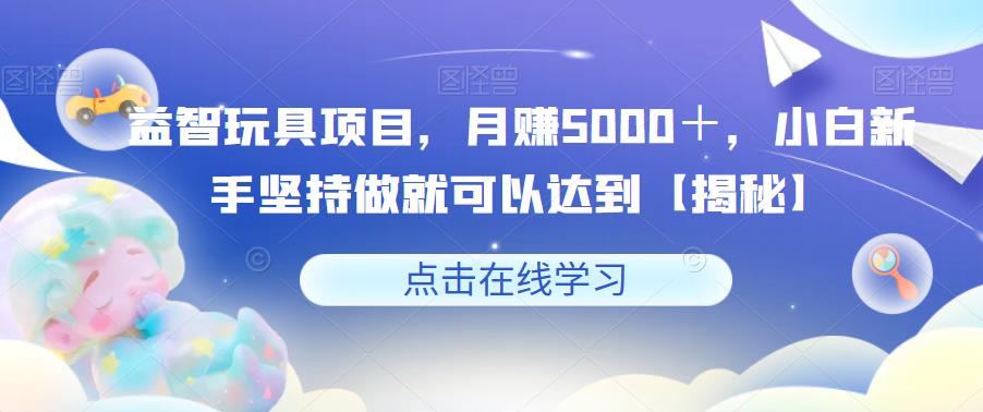 益智玩具项目，月赚5000＋，小白新手坚持做就可以达到【揭秘】-讯领网创