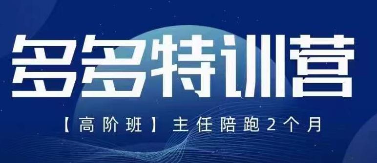纪主任·5月最新多多特训营高阶班，玩法落地实操，多多全掌握-讯领网创