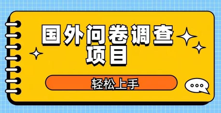 国外问卷调查项目，日入300+，在家赚美金【揭秘】-讯领网创