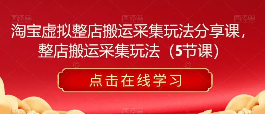 淘宝虚拟整店搬运采集玩法分享课，整店搬运采集玩法（5节课）-讯领网创
