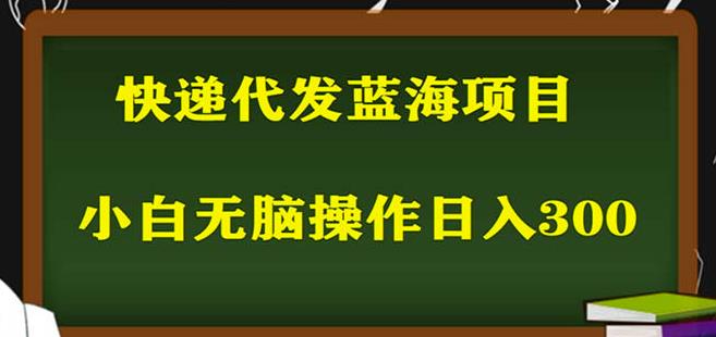 2023最新蓝海快递代发项目，小白零成本照抄也能日入300+-讯领网创