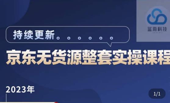 蓝七·2023京东店群整套实操视频教程，京东无货源整套操作流程大总结，减少信息差，有效做店发展-讯领网创