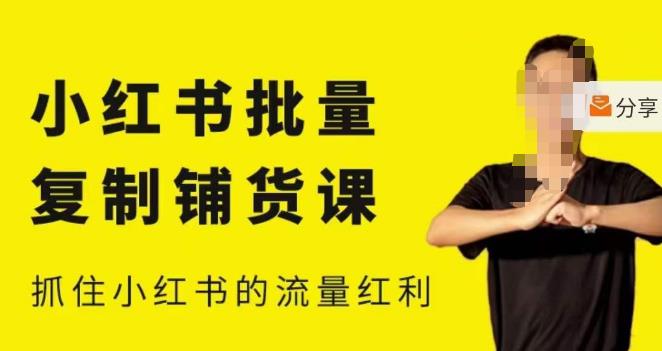 张宾·小红书批量复制铺货课，小红书0-1快速起号变现玩法，抓住小红书的流量红利（更新2023年3月）-讯领网创
