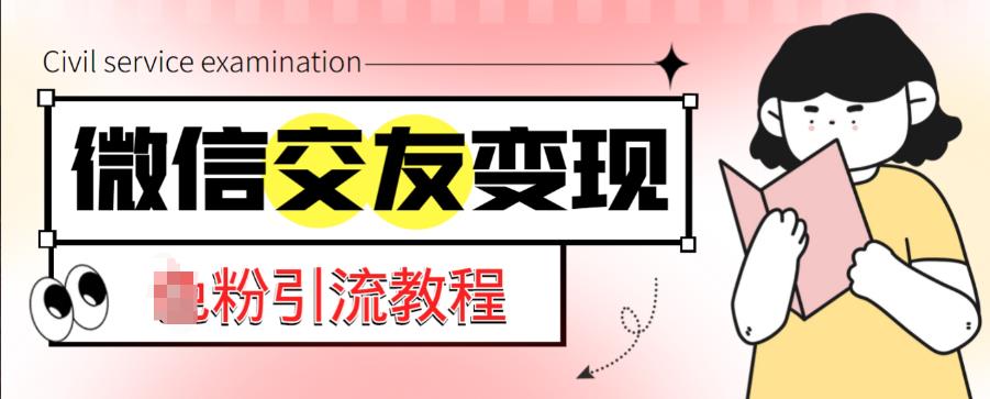 微信交友变现项目，吸引全网LSP男粉精准变现，小白也能轻松上手，日入500+-讯领网创