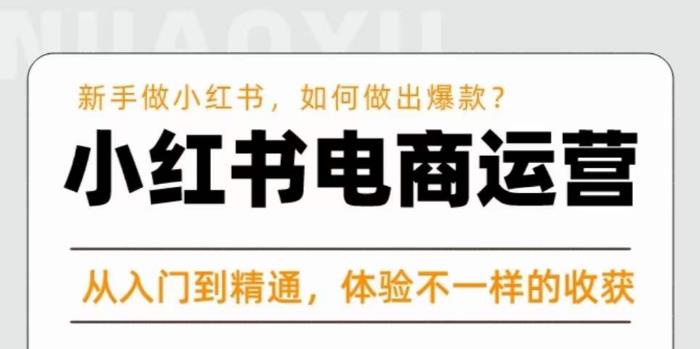 红商学院·小红书电商运营课，​新手做小红书如何快速做出爆款，从入门到精通，体验不一样的收货-讯领网创