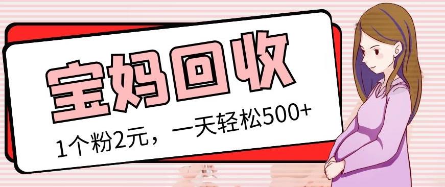 最新宝妈粉回收变现计划及胎教音乐高端变现玩法全套教程！（非老玩法）-讯领网创