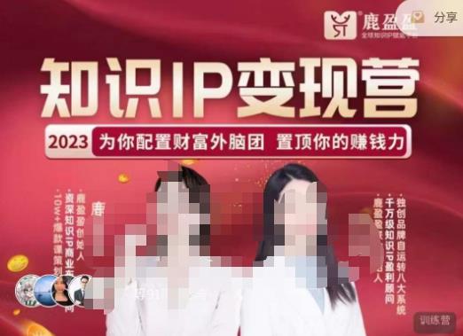 鹿盈盈-知识IP变现实操营，​普通人可复制的知识产品落地实操课，​带你打通知识IP变现底层逻辑-讯领网创