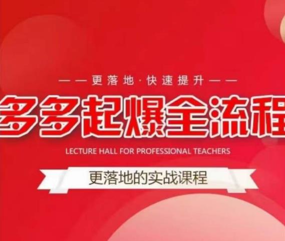 互力-多多新品打爆全流程，拼多多14天拉搜索自然流量，更落地·快速提升-讯领网创