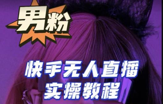 【男粉落地项目】零基础玩转男粉快手无人直播月入3w+，2023快手无人直播实操教程-讯领网创