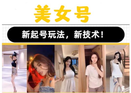 2023抖音快手短视频美女号课程制作玩法教程，美女号搬运新起号玩法，新技术（素材+教程）-讯领网创