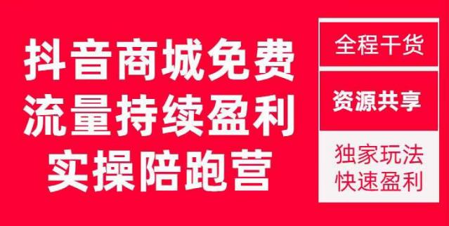 抖音商城搜索持续盈利陪跑成长营，抖音商城搜索从0-1、从1到10的全面解决方案-讯领网创
