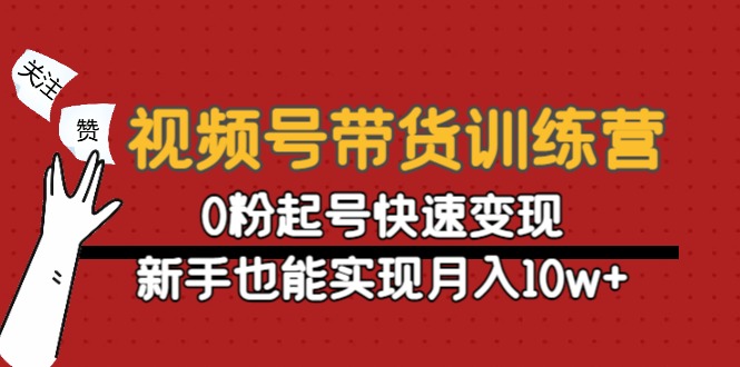 视频号带货训练营：0粉起号快速变现，新手也能实现月入10w+-讯领网创