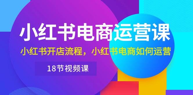 （10429期）小红书·电商运营课：小红书开店流程，小红书电商如何运营（18节视频课）-讯领网创