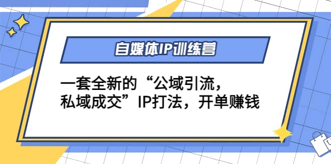自媒体IP训练营(12+13期)一套全新的“公域引流，私域成交”IP打法-讯领网创