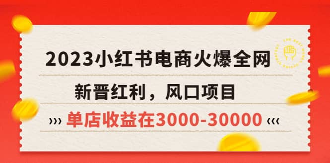2023小红书电商火爆全网，新晋红利，风口项目，单店收益在3000-30000-讯领网创