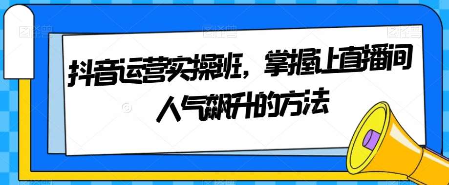 抖音运营实操班，掌握让直播间人气飙升的方法-讯领网创