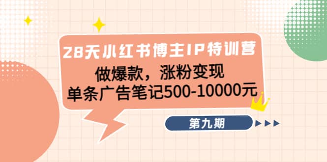 28天小红书博主IP特训营《第9期》-讯领网创